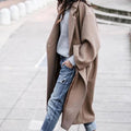 Oversized Retro Casual Solid Color Windbreaker Warm Coat