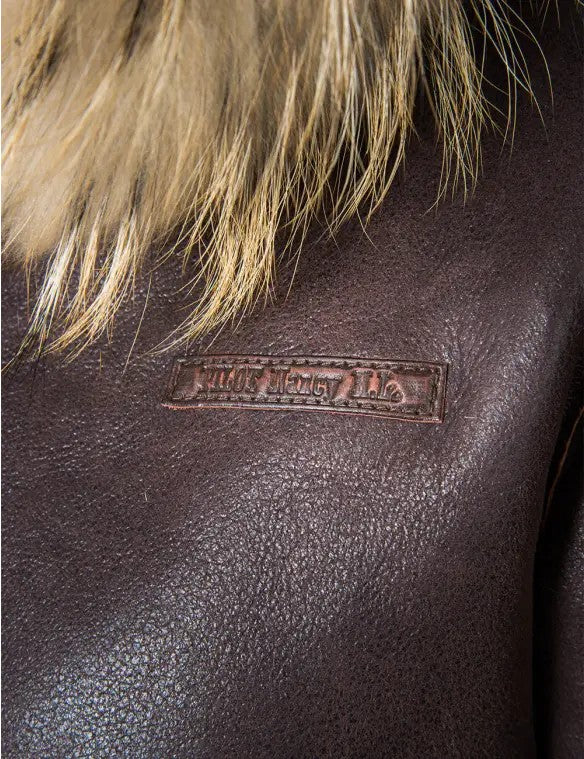 JACKET PILOT FROM SHEEPSKIN WOMEN'S HOOD NANCY LOVE ART.905