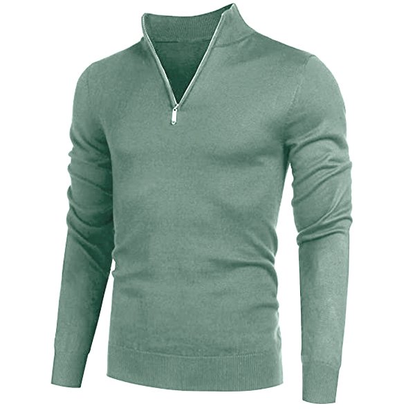 Men's Cashmere Zipper Basic Sweater