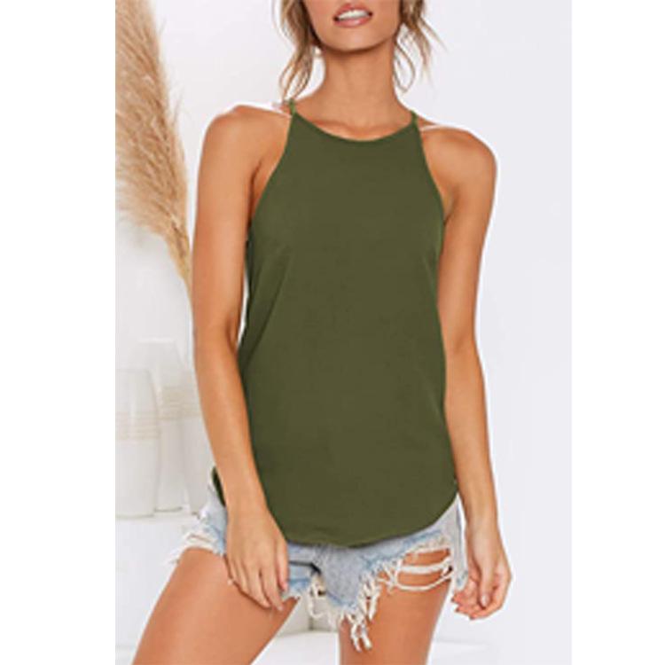 Women's sleeveless Halter vest beach shirt