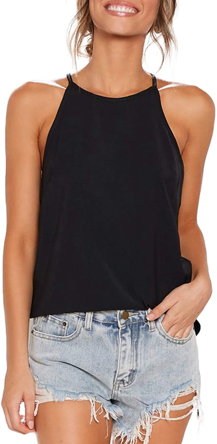 Women's sleeveless Halter vest beach shirt