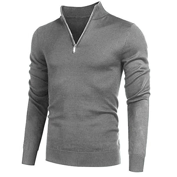 Men's Cashmere Zipper Basic Sweater