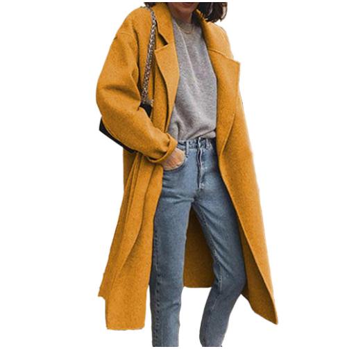 Oversized Retro Casual Solid Color Windbreaker Warm Coat