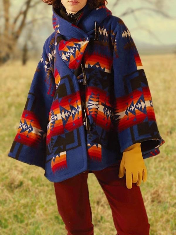 Casual Daily West Cowboy Tribal Geometric Coats Outwear