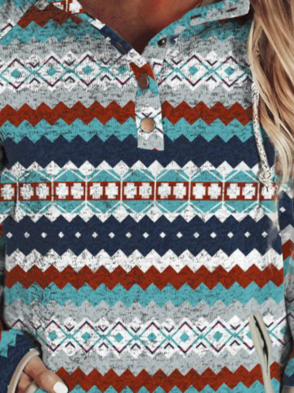 Daily Casual Tribal Vintage Geometric Hoodie SweatShirts Tops
