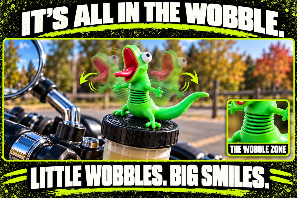 🦎🏍️ Roadside Lizard Buddy – Car & Motorcycle Decor